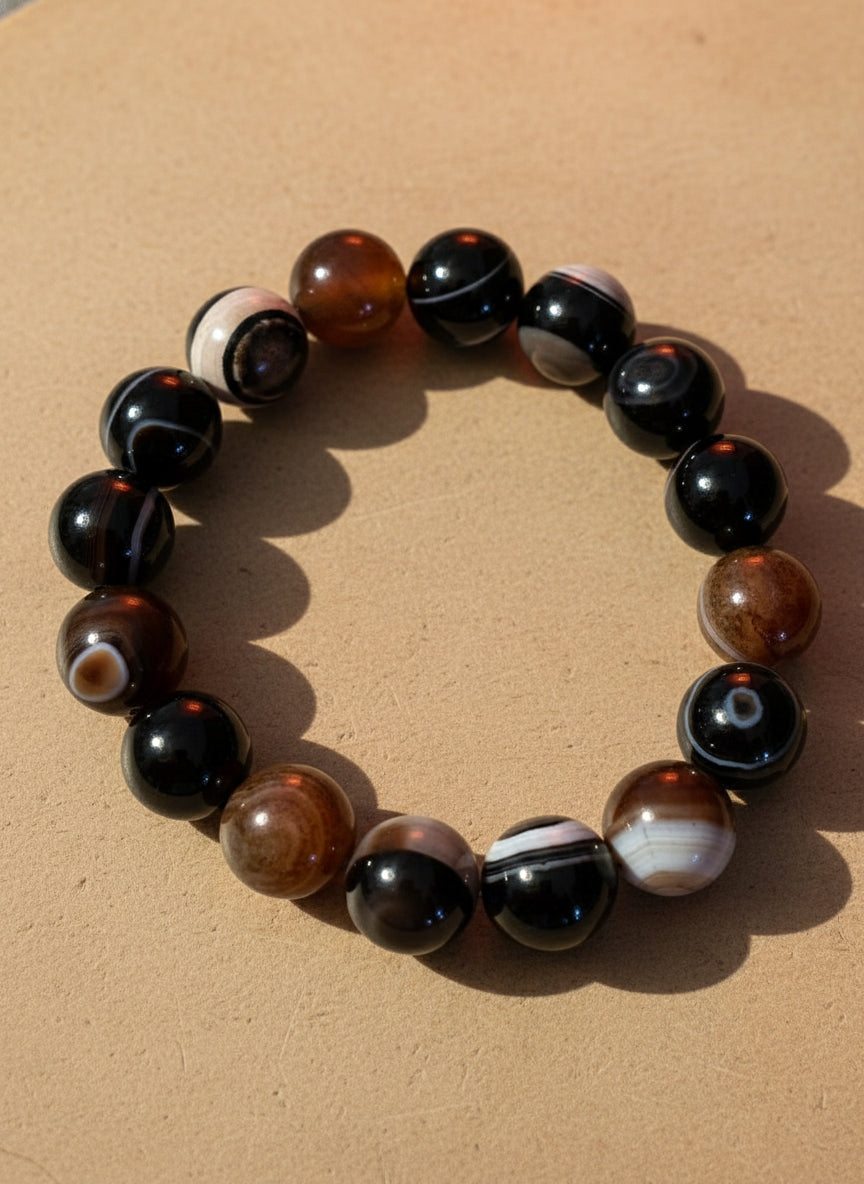 Black Onyx 14mm Bracelet Bold look bracelet