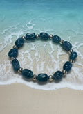 🧿 Coastal Calm
Energy: Clarity, serenity, flow
Color Family: Blues, silvers, ocean tones
Stones: Blue agate, selenite, silver spacers
Vibe: Peaceful, fluid, reflective
