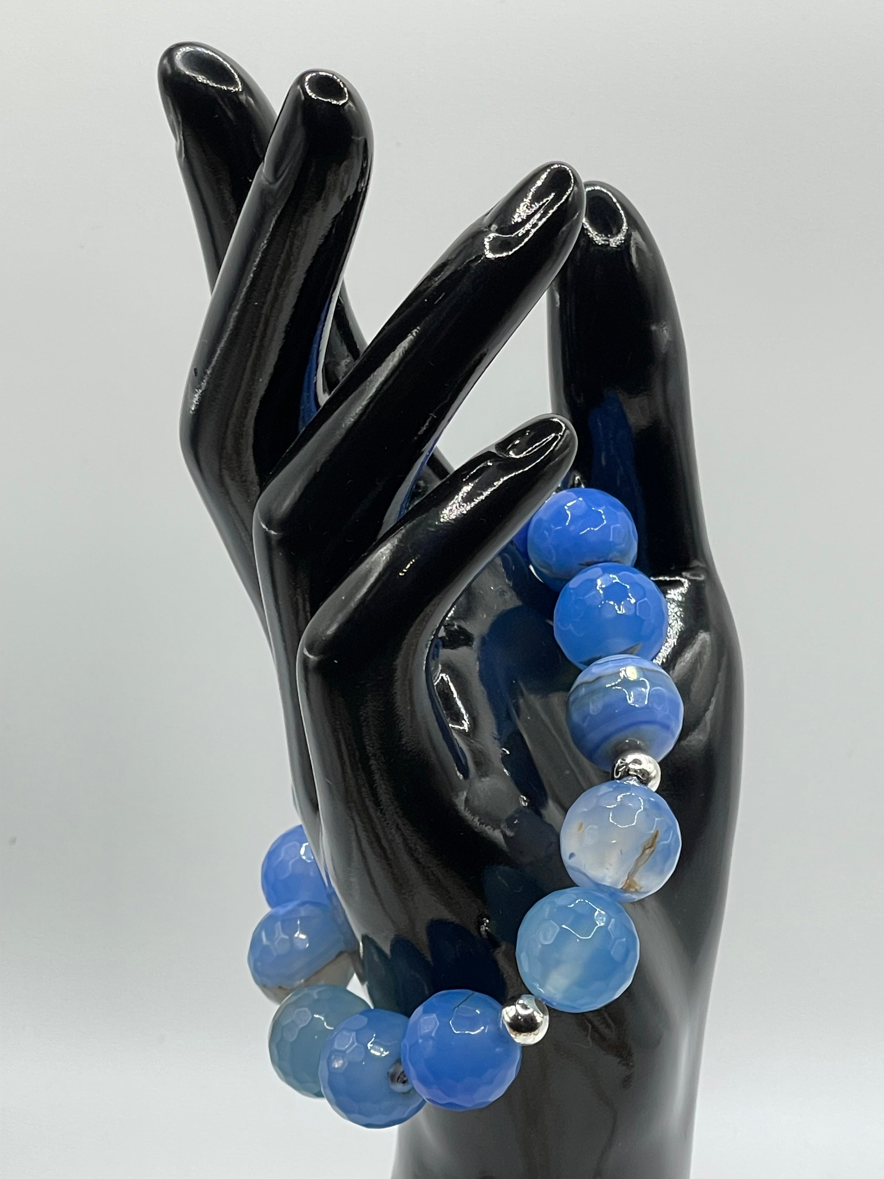Blue Lagoon Faceted Agate Bracelet’s