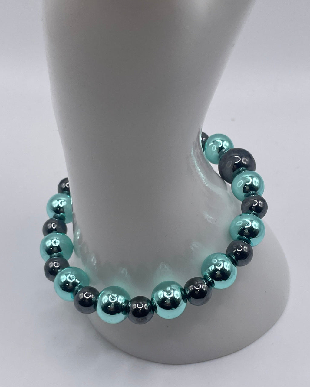 Magnetic Duality - Blue & Black Hematite (10mm)