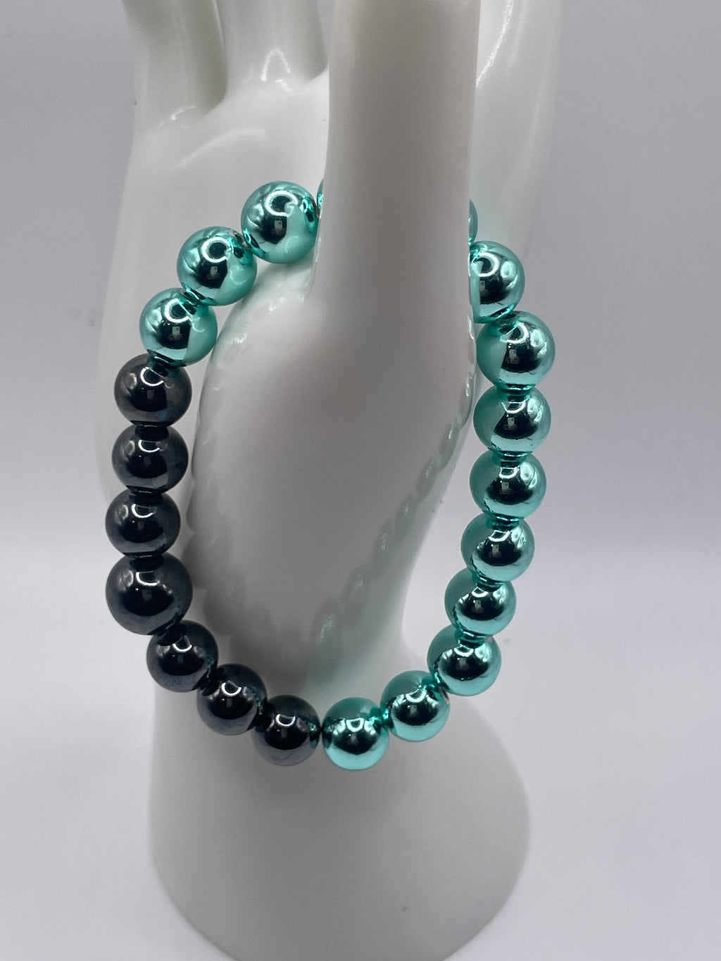 Grounded Magnetism — Blue & Black Hematite (12 mm Center)