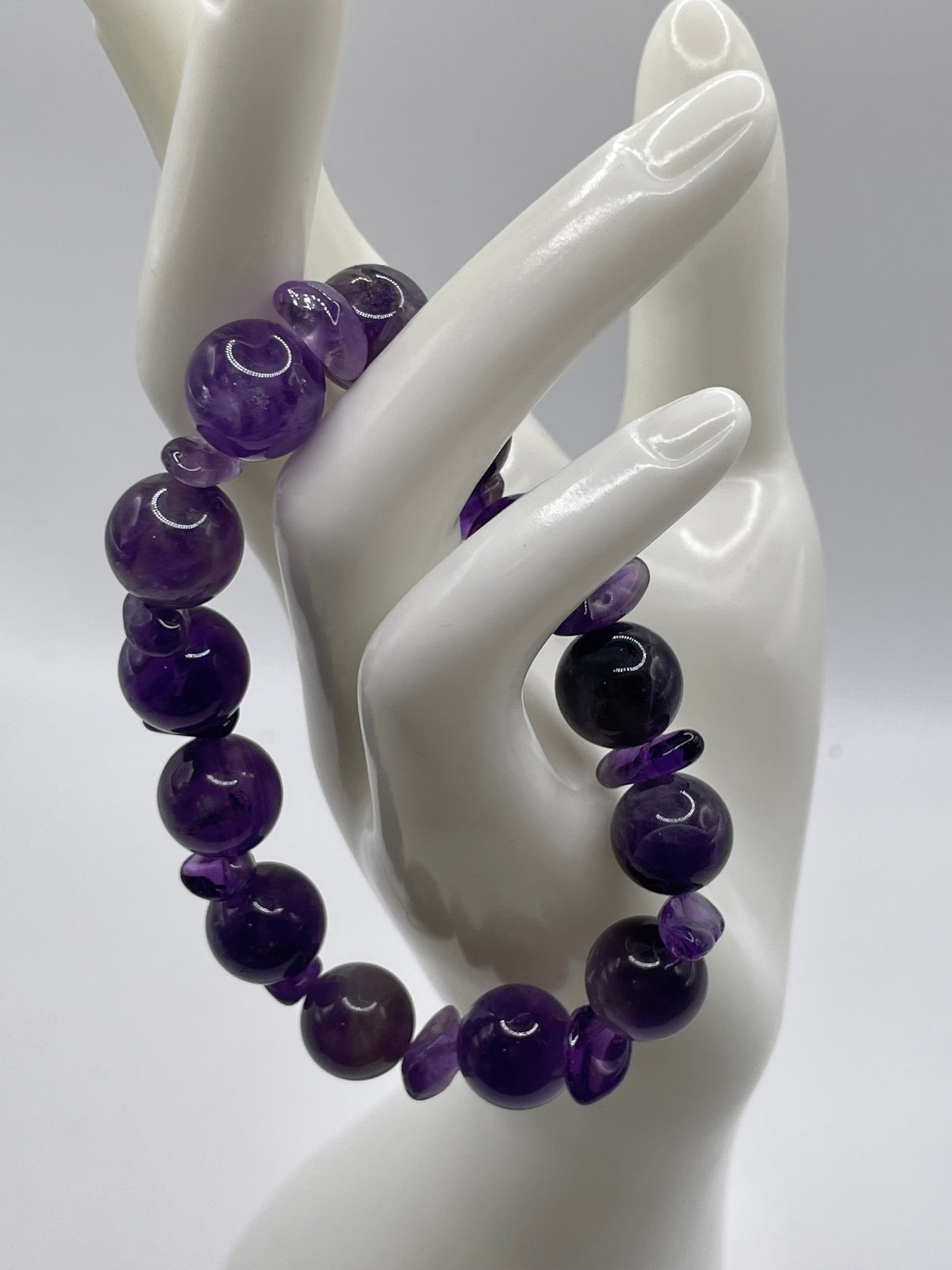 Irregular Amethyst Stone Bracelet