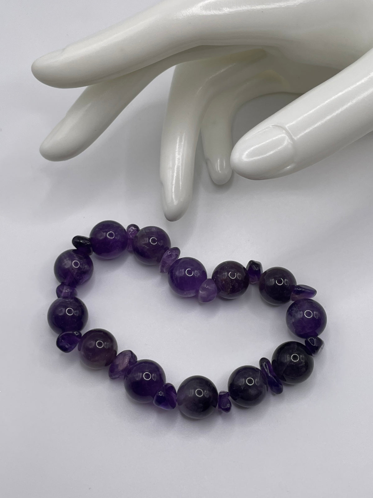 Irregular Amethyst Stone Bracelet