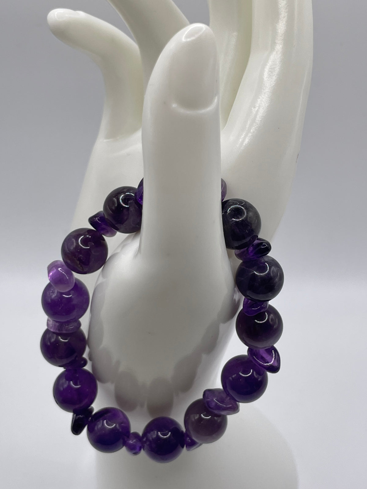 Irregular Amethyst Stone Bracelet