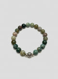 Indian Agate Bracelet 10mm with Silver Spacers