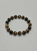Beaded bracelet on a wooden surface