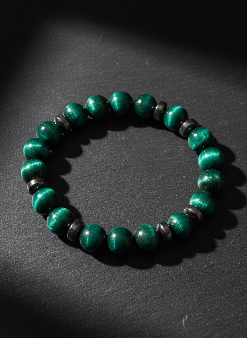 Tiger Eye Green & Hematite