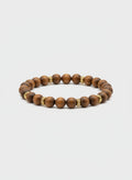 Wooden Bead with Gold rhinestones spacers